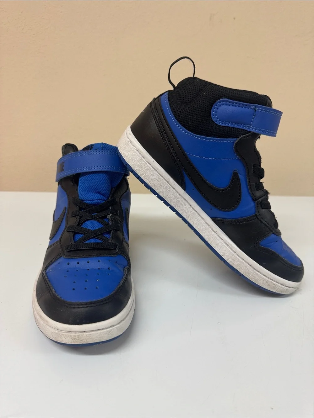 Nike Kids Blue and Black High-Top Sneakers